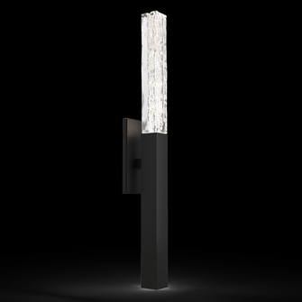 Axis Indoor Sconce - 26-Matte Black-Clear Textured Cast Glass-Ready to Ship (1289|IDB0060-26-MB-GC-L3-RTS)