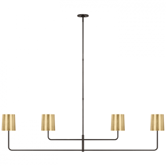 Go Lightly 70'' Four Light Linear Chandelier (279|BBL 5087BZ-SB)