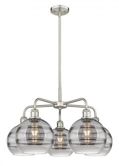 Rochester - 5 Light - 26 inch - Satin Nickel - Chandelier (3442|516-5CR-SN-G556-8SM)