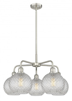 Athens - 5 Light - 26 inch - Satin Nickel - Chandelier (3442|516-5CR-SN-G122C-8CL)