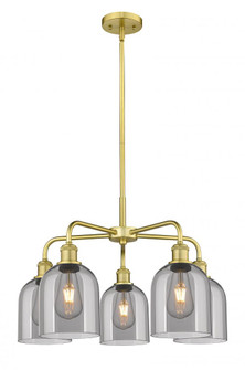 Bella - 5 Light - 24 inch - Satin Gold - Chandelier (3442|516-5CR-SG-G558-6SM)