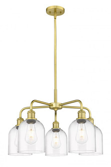 Bella - 5 Light - 24 inch - Satin Gold - Chandelier (3442|516-5CR-SG-G558-6CL)