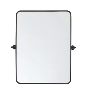 Soft Corner Pivot Mirror 24x32 Inch in Black (758|MR6A2432BLK)