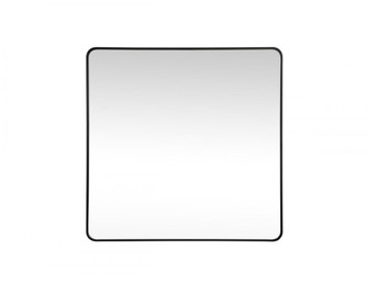 Soft Corner Metal Square Mirror 48x48 Inch in Black (758|MR804848BK)