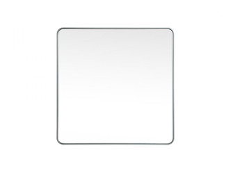 Soft corner metal square mirror 42x42 inch in Silver (758|MR804242S)