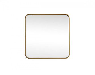 Soft corner metal square mirror 24x24 inch in Brass (758|MR802424BR)