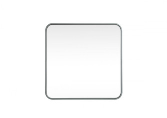 Soft corner metal square mirror 24x24 inch in Silver (758|MR802424S)