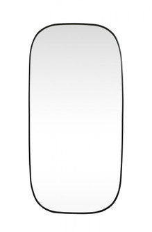 Metal Frame Oval Mirror 36x72 Inch in Black (758|MR2B3672BLK)