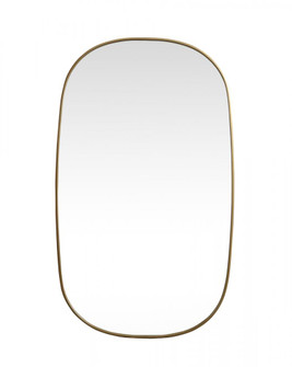 Metal Frame Oval Mirror 36x60 Inch in Brass (758|MR2B3660BRS)