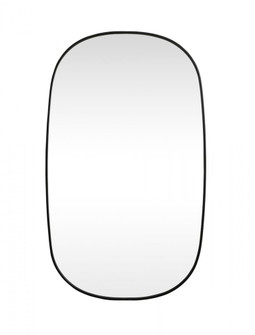 Metal Frame Oval Mirror 36x60 Inch in Black (758|MR2B3660BLK)