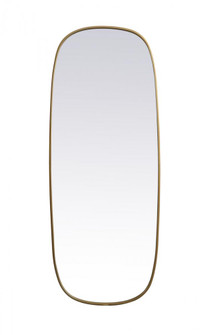 Metal Frame Oval Mirror 24x60 Inch in Brass (758|MR2B2460BRS)