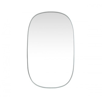 Metal Frame Oval Mirror 30x48 Inch in Silver (758|MR2B3048SIL)