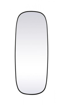 Metal Frame Oval Mirror 24x60 Inch in Black (758|MR2B2460BLK)