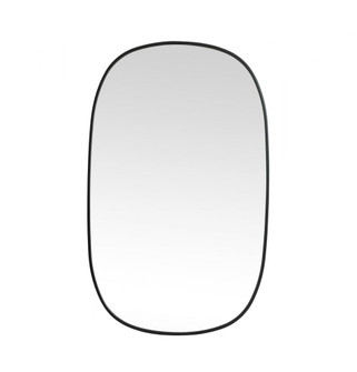 Metal Frame Oval Mirror 30x48 Inch in Black (758|MR2B3048BLK)