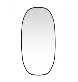 Metal Frame Oval Mirror 24x48 Inch in Black (758|MR2B2448BLK)