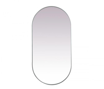 Metal Frame Oval Mirror 36x72 Inch in Silver (758|MR2A3672SIL)