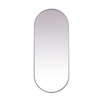 Metal Frame Oval Mirror 30x72 Inch in Silver (758|MR2A3072SIL)