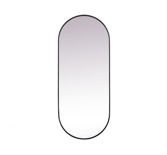 Metal Frame Oval Mirror 30x72 Inch in Black (758|MR2A3072BLK)