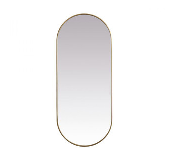 Metal Frame Oval Mirror 30x72 Inch in Brass (758|MR2A3072BRS)
