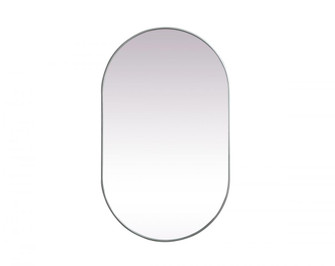 Metal Frame Oval Mirror 36x60 Inch in Silver (758|MR2A3660SIL)