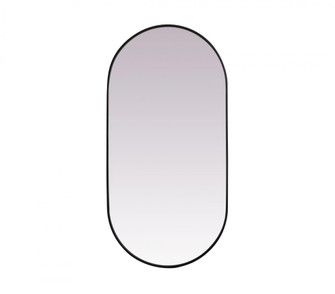 Metal Frame Oval Mirror 30x60 Inch in Black (758|MR2A3060BLK)