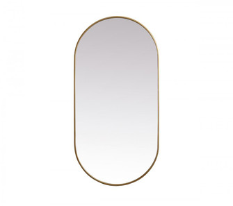 Metal Frame Oval Mirror 30x60 Inch in Brass (758|MR2A3060BRS)