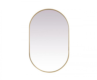 Metal Frame Oval Mirror 30x48 Inch in Brass (758|MR2A3048BRS)