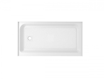 60x36 inch Single threshold shower tray left drain in glossy white (758|STY01-L6036)