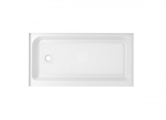 60x32 Inch Single Threshold Shower Tray Left Drain in Glossy White (758|STY01-L6032)