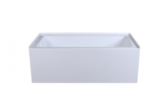 Alcove Soaking Bathtub 30x60 Inch Left Drain in Glossy White (758|BT201-L3060GW)