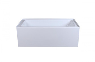 Alcove soaking bathtub 30x60 inch left drain in glossy white (758|BT201-L3060GW)