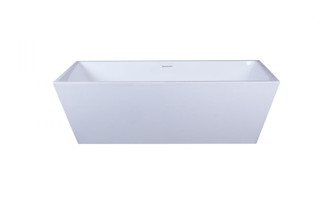 72 Inch Soaking Rectangular Bathtub in Glossy White (758|BT21372GW)