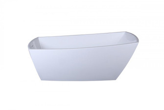 72 Inch Soaking Single Slipper Rectangular Bathtub in Glossy White (758|BT21272GW)