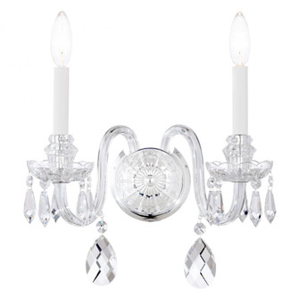 Hamilton Nouveau 2 Light 120V Wall Sconce in Polished Silver with Clear Heritage Handcut Crystal (168|HA5802N-40H)