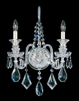 Hamilton 2 Light 120V Wall Sconce in Silver with Clear Heritage Handcut Crystal (168|5702CL)