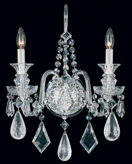 Hamilton Rock Crystal 2 Light 120V Wall Sconce in Silver with Clear Rock Crystal (168|5502CL)