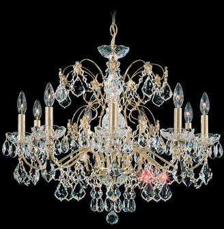 Century 9 Light 110V Chandelier in Black with Clear Heritage Crystal (168|1709-51)