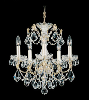 Century 5 Light 110V Chandelier in Black with Clear Heritage Crystal (168|1704-51)