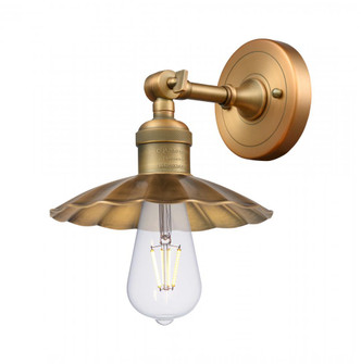 Scallop - 1 Light - 8 inch - Brushed Brass - Adjustable Sconce (3442|203-BB-M17-BB)