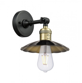 Scallop - 1 Light - 8 inch - Black Antique Brass - Adjustable Sconce (3442|203-BAB-M17-BK)