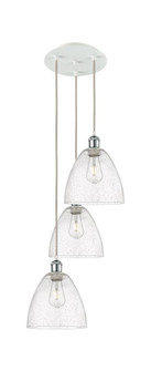 Bristol - 3 Light - 16 inch - White Polished Chrome - Cord Hung - Multi Pendant (3442|113B-3P-WPC-GBD-94)