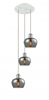 Fenton - 3 Light - 13 inch - White Polished Chrome - Cord Hung - Multi Pendant (3442|113B-3P-WPC-G93)