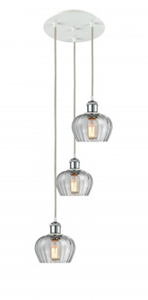 Fenton - 3 Light - 13 inch - White Polished Chrome - Cord Hung - Multi Pendant (3442|113B-3P-WPC-G92)