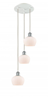 Fenton - 3 Light - 13 inch - White Polished Chrome - Cord Hung - Multi Pendant (3442|113B-3P-WPC-G91)