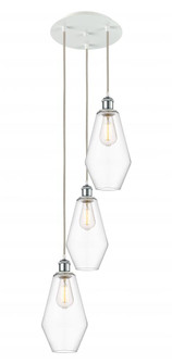 Cindyrella - 3 Light - 14 inch - White Polished Chrome - Cord Hung - Multi Pendant (3442|113B-3P-WPC-G652-7)