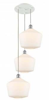 Cindyrella - 3 Light - 19 inch - White Polished Chrome - Cord Hung - Multi Pendant (3442|113B-3P-WPC-G651-12)