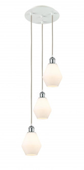 Cindyrella - 3 Light - 13 inch - White Polished Chrome - Cord Hung - Multi Pendant (3442|113B-3P-WPC-G651-6)