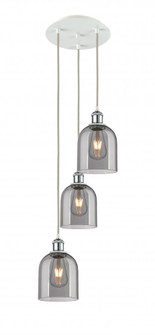 Bella - 3 Light - 12 inch - White Polished Chrome - Cord Hung - Multi Pendant (3442|113B-3P-WPC-G558-6SM)