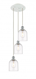 Bella - 3 Light - 12 inch - White Polished Chrome - Cord Hung - Multi Pendant (3442|113B-3P-WPC-G558-6CL)