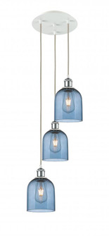 Bella - 3 Light - 12 inch - White Polished Chrome - Cord Hung - Multi Pendant (3442|113B-3P-WPC-G558-6BL)
